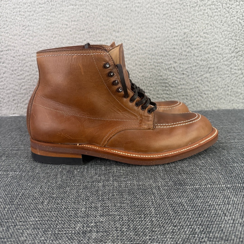Alden Indy Boot Men 8.5 B/D Brown Leather Moc Toe Work Boots USA 40557H